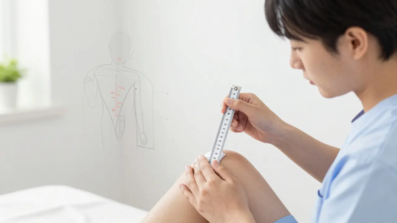 Person measuring gel dose accurately before skin application.