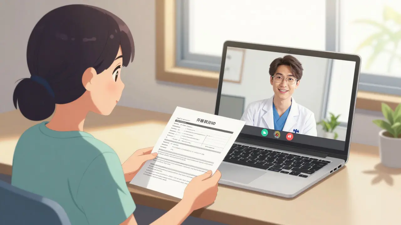 Patient consulting doctor to find affordable generic alternatives