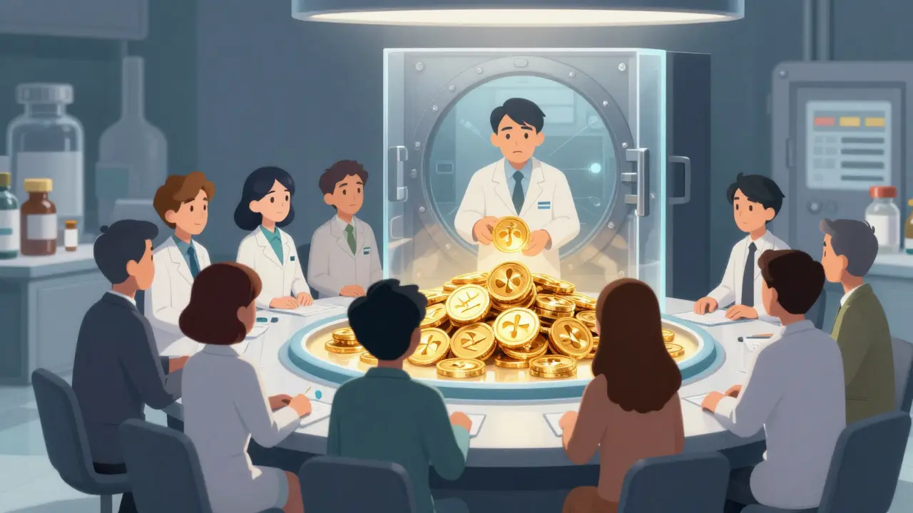 Pharma companies paying user fees to FDA in an anime style