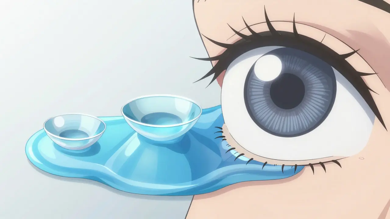Comparison of RGP, hybrid, and scleral lenses on eye